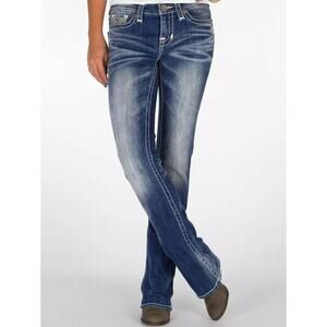 Big Star Maddie Bootcut Jeans Medium Wash Denim Blue Women's Size 25 Retro Vibes
